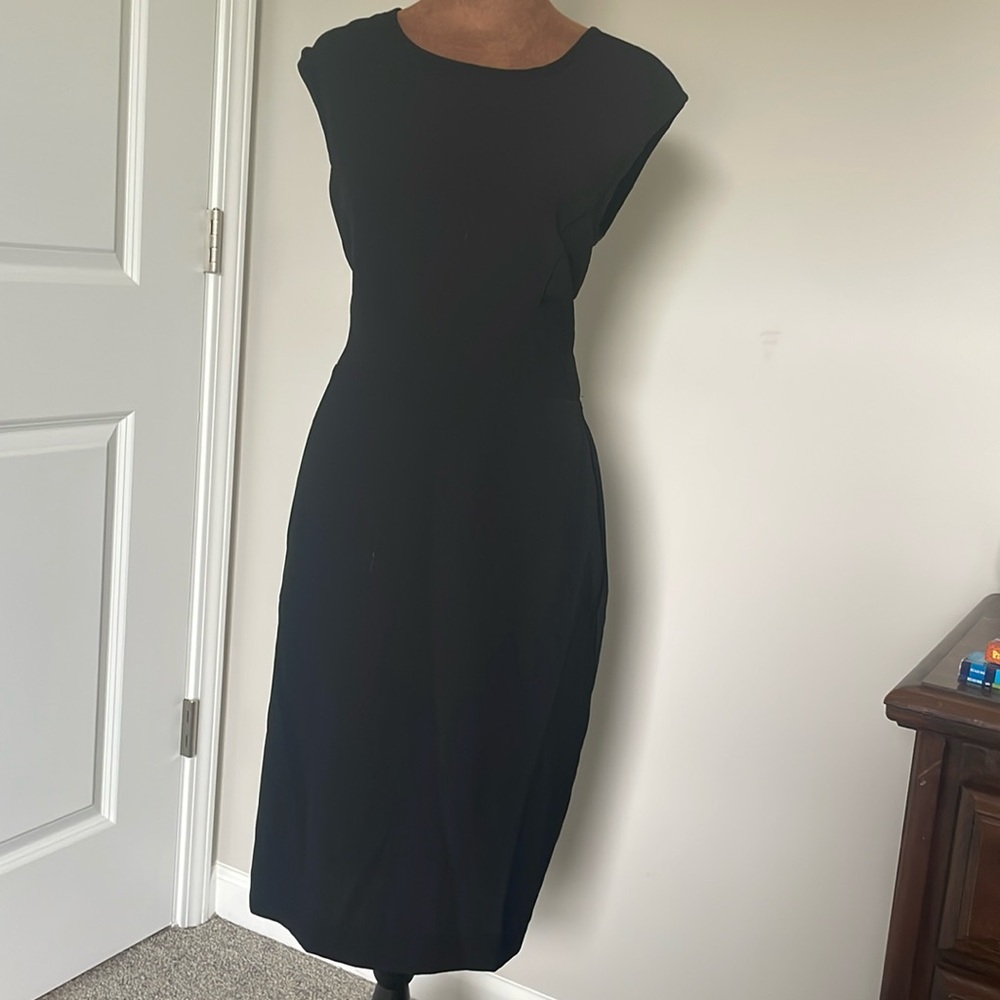 Banana Republic Black Sheath Dress Midi